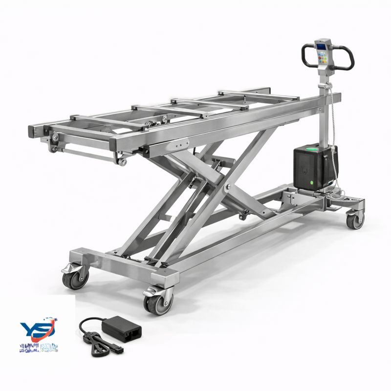 Paslanmaz Cenaze Kaldırma Arabası | Şarjlı Elektrikli 250 Kg