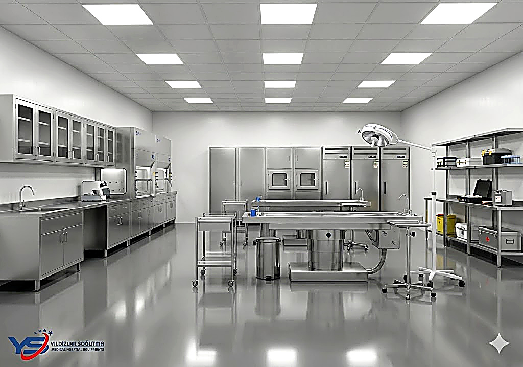 Yıldızlar Soğutma güvencesiyle Hastane ve Adli Tıp Laboratuvar Ekipmanları Paslanmaz çözümlerinde hijyen, dayanıklılık ve uzun ömürlü kullanım sunuyoruz. Paslanmaz çelik yapısıyla kolay temizlenir, yoğun kullanıma uygundur ve steril alan standartlarına uyum sağlar. İhtiyaca özel ölçülendirme, kaliteli işçilik ve güvenilir teslimat süreçlerimizle sağlık ve adli tıp birimlerine profesyonel çözümler sağlıyoruz. Projenize uygun paslanmaz laboratuvar ekipmanları için teklif alın, doğru ürünü doğru kalitede seçin.