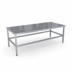 304 kalite paslanmaz krom çelik gasil masası. 5 cm derinlikli üst tabla, su yolu izli tasarım, hijyenik ve antibakteriyel yüzey, ergonomik pis su çıkışı. Yıldızlar Soğutma kalitesiyle yıllarca güvenli kullanım.